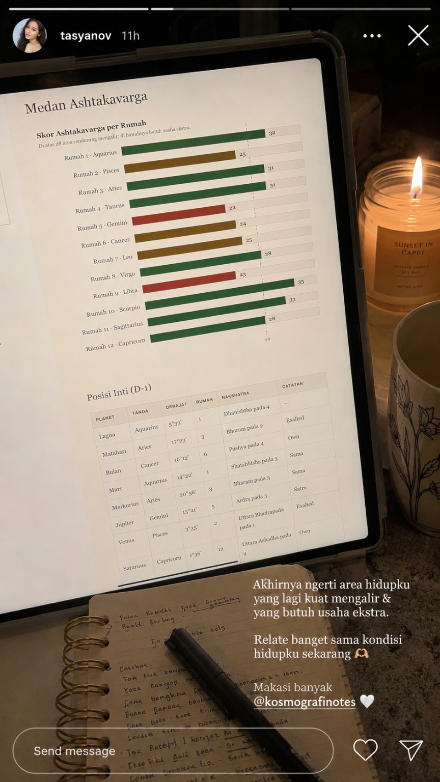 Screenshot social proof Kosmografi 3