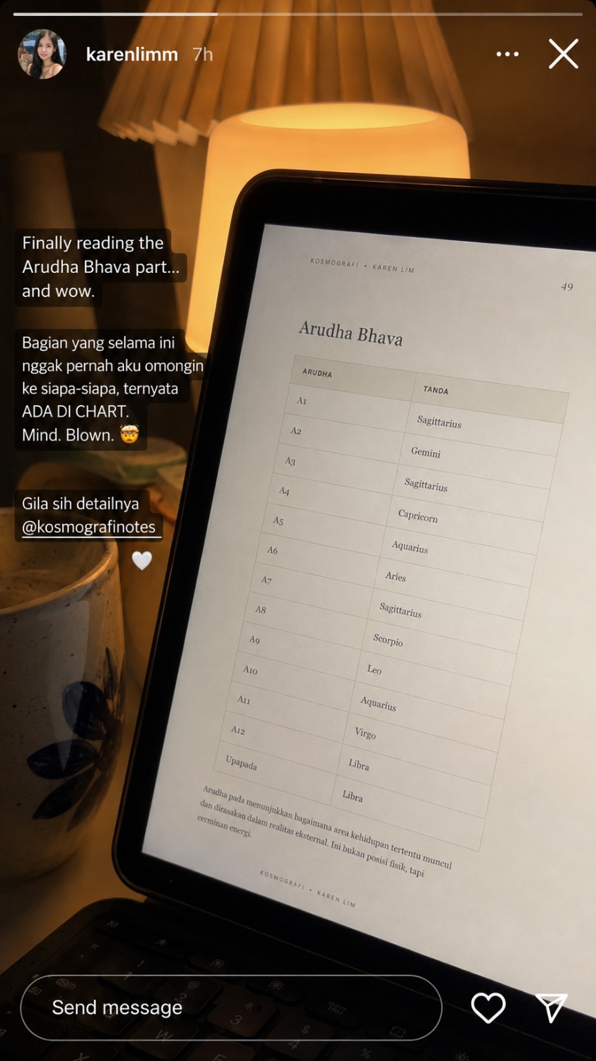 Screenshot social proof Kosmografi 9